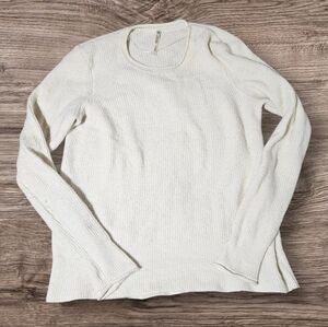 Kuhl Faye Sweater Women’s L White Crew Neck Soft Acrylic Wool Blend Style 4422